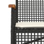 Banco de jardín con cojín ratán sintético negro y madera acacia by vidaXL, garden benches - Ref: Foro24-366255, Price: 90,57 ...