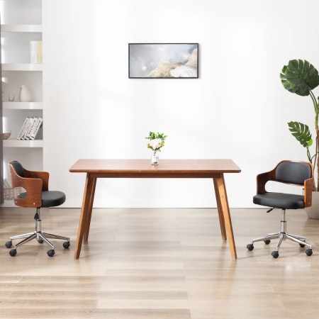 Swivel dining chair bentwood black synthetic leather by vidaXL, dining chairs - Ref: Foro24-287427, Price: 159,85 €, Discount: %