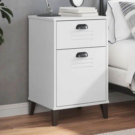 Nachttisch VIKEN aus weißem Holzwerkstoff von vidaXL, Nachttische - Ref: Foro24-374914, Preis: 56,51 €, Rabatt: %