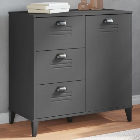 Vitrine VIKEN aus anthrazitgrauem Ingenieurholz 80x40x80 cm von vidaXL, Sideboards - Ref: Foro24-374940, Preis: 154,34 €, Rab...