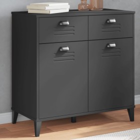 Vitrine VIKEN aus anthrazitgrauem Ingenieurholz 80x40x80 cm von vidaXL, Sideboards - Ref: Foro24-374937, Preis: 155,74 €, Rab...