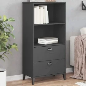 Bücherregal VIKEN aus anthrazitgrauem Ingenieurholz 60x35x123 cm von vidaXL, Bücherregale und Regale - Ref: Foro24-374949, Pr...
