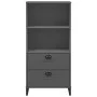 Librería VIKEN madera de ingeniería gris antracita 60x35x123 cm de vidaXL, Librerías y estanterías - Ref: Foro24-374949, Prec...
