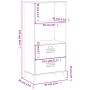 Bücherregal VIKEN aus anthrazitgrauem Ingenieurholz 60x35x123 cm von vidaXL, Bücherregale und Regale - Ref: Foro24-374949, Pr...