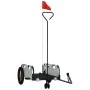 Fahrradanhänger aus Eisen und grauem Oxford-Stoff von vidaXL, Fahrradanhänger - Ref: Foro24-94182, Preis: 81,55 €, Rabatt: %