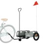 Fahrradanhänger aus Eisen und grauem Oxford-Stoff von vidaXL, Fahrradanhänger - Ref: Foro24-94182, Preis: 83,11 €, Rabatt: %