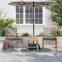 Beistelltisch und Stühle mit 3-teiligen Kissen aus PE-Rattan und Akazienholz in Grau. von vidaXL, Gartensets - Ref: Foro24-36...