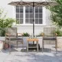 Mesita y sillas con cojines 3 pzas ratán PE madera acacia gris by vidaXL, Garden sets - Ref: Foro24-366260, Price: 160,14 €, ...