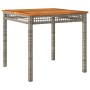 Gartentisch aus synthetischem Rattan und Akazienholz in Grau, 80x80x75 cm. von vidaXL, Gartentische - Ref: Foro24-366274, Pre...