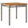 Gartentisch aus synthetischem Rattan und Akazienholz in Grau, 80x80x75 cm. von vidaXL, Gartentische - Ref: Foro24-366274, Pre...