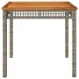 Gartentisch aus synthetischem Rattan und Akazienholz in Grau, 80x80x75 cm. von vidaXL, Gartentische - Ref: Foro24-366274, Pre...