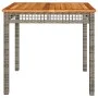 Gartentisch aus synthetischem Rattan und Akazienholz in Grau, 80x80x75 cm. von vidaXL, Gartentische - Ref: Foro24-366274, Pre...