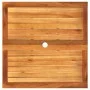 Gartentisch aus synthetischem Rattan und Akazienholz in Grau, 80x80x75 cm. von vidaXL, Gartentische - Ref: Foro24-366274, Pre...
