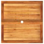 Mesa de jardín ratán sintético madera acacia gris 80x80x75 cm by vidaXL, Garden tables - Ref: Foro24-366274, Price: 96,76 €, ...