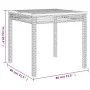 Gartentisch aus synthetischem Rattan und Akazienholz in Grau, 80x80x75 cm. von vidaXL, Gartentische - Ref: Foro24-366274, Pre...