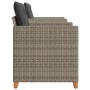 Mesita y sillas con cojines 3 pzas ratán PE madera acacia gris by vidaXL, Garden sets - Ref: Foro24-366310, Price: 182,82 €, ...