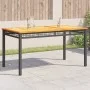 Mesa de jardín ratán sintético madera acacia negro 140x80x75 cm de vidaXL, Mesas de jardín - Ref: Foro24-366276, Precio: 158,...