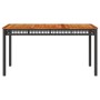 Gartentisch aus synthetischem Rattan und Akazienholz in Schwarz, 140x80x75 cm. von vidaXL, Gartentische - Ref: Foro24-366276,...