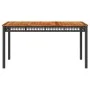 Gartentisch aus synthetischem Rattan und Akazienholz in Schwarz, 140x80x75 cm. von vidaXL, Gartentische - Ref: Foro24-366276,...