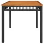 Gartentisch aus synthetischem Rattan und Akazienholz in Schwarz, 140x80x75 cm. von vidaXL, Gartentische - Ref: Foro24-366276,...