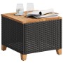Gartentisch aus synthetischem Rattan und Akazienholz in Schwarz, 45x45x37 cm. von vidaXL, Gartentische - Ref: Foro24-366325, ...