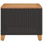 Gartentisch aus synthetischem Rattan und Akazienholz in Schwarz, 45x45x37 cm. von vidaXL, Gartentische - Ref: Foro24-366325, ...