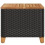 Gartentisch aus synthetischem Rattan und Akazienholz in Schwarz, 45x45x37 cm. von vidaXL, Gartentische - Ref: Foro24-366325, ...