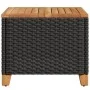 Mesa de jardín ratán sintético madera acacia negro 45x45x37 cm de vidaXL, Mesas de jardín - Ref: Foro24-366325, Precio: 56,94...