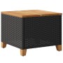 Gartentisch aus synthetischem Rattan und Akazienholz in Schwarz, 45x45x37 cm. von vidaXL, Gartentische - Ref: Foro24-366325, ...