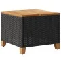 Mesa de jardín ratán sintético madera acacia negro 45x45x37 cm de vidaXL, Mesas de jardín - Ref: Foro24-366325, Precio: 56,94...