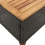 Gartentisch aus synthetischem Rattan und Akazienholz in Schwarz, 45x45x37 cm. von vidaXL, Gartentische - Ref: Foro24-366325, ...
