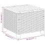 Garden table made of synthetic rattan and acacia wood in beige, measuring 45x45x37 cm. by vidaXL, Garden tables - Ref: Foro24...