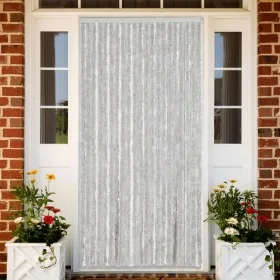 Fliegengitter-Vorhang aus grauem Chenille 90x220 cm von vidaXL, Moskitonetze für Fenster - Ref: Foro24-377349, Preis: 61,07 €...