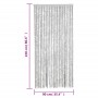 Cortina antimoscas chenilla gris 90x220 cm by vidaXL, Mosquito nets for windows - Ref: Foro24-377349, Price: 64,92 €, Discoun...