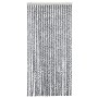 Fliegengitter-Vorhang aus grauem, schwarzem und weißem Chenille 90x220 cm. von vidaXL, Moskitonetze für Fenster - Ref: Foro24...