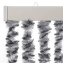 Cortina antimoscas chenilla gris negro y blanco 90x220 cm