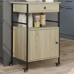 Carrito de cocina madera ingeniería roble Sonoma 56x43x89,5 cm by vidaXL, Kitchen and dining carts - Ref: Foro24-842392, Pric...
