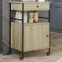 Carrito de cocina madera ingeniería roble Sonoma 56x43x89,5 cm by vidaXL, Kitchen and dining carts - Ref: Foro24-842392, Pric...