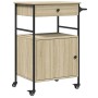 Küchenwagen aus Eichenholz in Sonoma-Optik, 56x43x89,5 cm. von vidaXL, Küchen- und Speisewagen - Ref: Foro24-842392, Preis: 8...