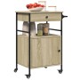 Carrito de cocina madera ingeniería roble Sonoma 56x43x89,5 cm by vidaXL, Kitchen and dining carts - Ref: Foro24-842392, Pric...