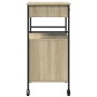 Carrito de cocina madera ingeniería roble Sonoma 56x43x89,5 cm by vidaXL, Kitchen and dining carts - Ref: Foro24-842392, Pric...