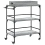 Carrito de cocina madera ingeniería gris Sonoma 81,5x41x92,5 cm by vidaXL, Kitchen and dining carts - Ref: Foro24-842344, Pri...