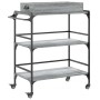 Carrito de cocina madera ingeniería gris Sonoma 81,5x41x92,5 cm by vidaXL, Kitchen and dining carts - Ref: Foro24-842344, Pri...
