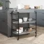 Carrito de cocina madera ingeniería gris Sonoma 81,5x41x92,5 cm by vidaXL, Kitchen and dining carts - Ref: Foro24-842344, Pri...