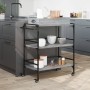 Carrito de cocina madera ingeniería gris Sonoma 81,5x41x92,5 cm by vidaXL, Kitchen and dining carts - Ref: Foro24-842344, Pri...