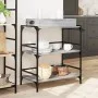 Carrito de cocina madera ingeniería gris Sonoma 81,5x41x92,5 cm by vidaXL, Kitchen and dining carts - Ref: Foro24-842344, Pri...