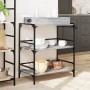 Carrito de cocina madera ingeniería gris Sonoma 81,5x41x92,5 cm by vidaXL, Kitchen and dining carts - Ref: Foro24-842344, Pri...