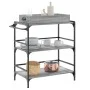Carrito de cocina madera ingeniería gris Sonoma 81,5x41x92,5 cm by vidaXL, Kitchen and dining carts - Ref: Foro24-842344, Pri...