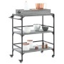 Carrito de cocina madera ingeniería gris Sonoma 81,5x41x92,5 cm by vidaXL, Kitchen and dining carts - Ref: Foro24-842344, Pri...
