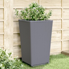 Pflanzgefäße 2 Stück PP blau grau 32,5x32,5x57 cm von vidaXL, Töpfe und Pflanzgefäße - Ref: Foro24-367846, Preis: 72,44 €, Ra...